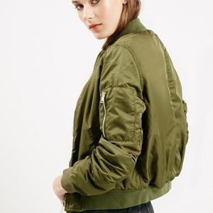 Topshop bomber jacket cropped US 2